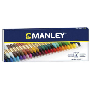 manley pack de 50 ceras blandas de trazo suave ideal para tecnicas y aplicaciones variadas amplia gama de colores colores surtidos