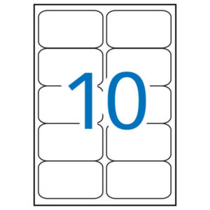 apli pack de 1.000 etiquetas rectangulares 99,1x57mm 100 hojas por 10 etiquetas adhesivo permanente cantos romos color blanco