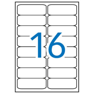 apli pack de 1.600 etiquetas 99.1x34.0mm 100 hojas x 16 etiquetas adhesivo permanente cantos romos color blanco