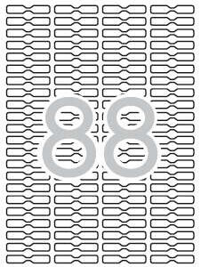 apli pack con 2.200 etiquetas especial joyeria medidas 45x8mm 25 hojas por 88 etiquetas adhesivo removible cantos romos color blanco