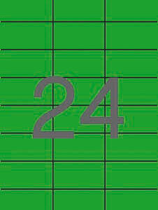apli etiquetas verdes permanentes 70.0 x 37.0mm 20 hojas