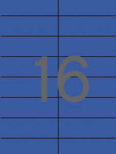 apli etiquetas azules permanentes 105.0 x 37.0mm 20 hojas