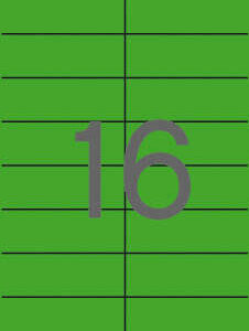 apli etiquetas verdes permanentes 105.0 x 37.0mm 20 hojas