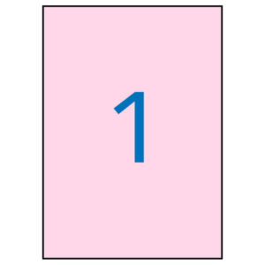 apli etiquetas rosa pastel permanentes 210.0 x 297.0mm 20 hojas