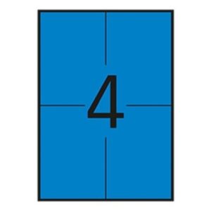 apli etiquetas azules permanentes 105.0 x 148.0mm 20 hojas