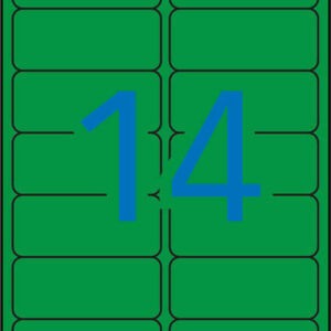 apli etiquetas verdes permanentes 99.1 x 38.1mm 20 hojas