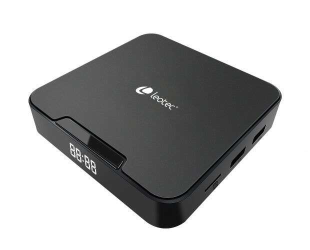 leotec show 2 464 receptor android tv box 4k wifi quad core 4gb 64gb bluetooth, hdmi, usb 2.0 y ethernet mando a distancia