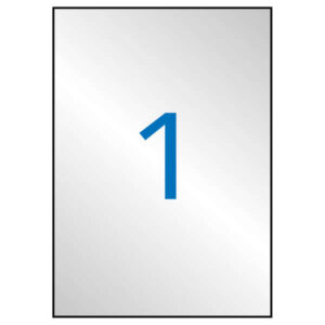apli pack de 20 etiquetas 210x 297mm adhesivo permanente cantos rectos color plata