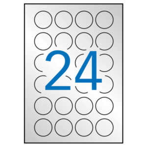apli etiquetas metalizadas plata Ø 40.0mm 20 hojas