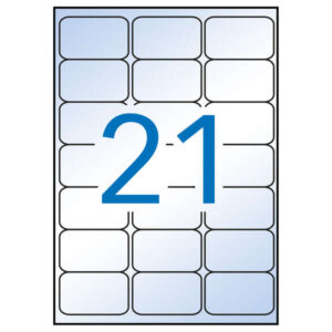 apli pack de 210 etiquetas transparentes 63.5 x 38.1mm 10 hojas por 21 etiquetas adhesivo permanente cantos romos transparentes