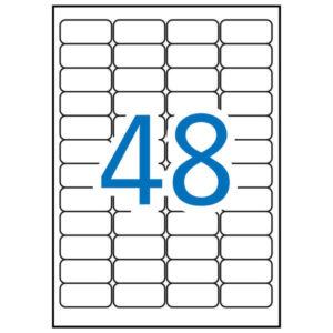 apli etiquetas blancas de seguridad 45.7 x 21.2mm 10 hojas
