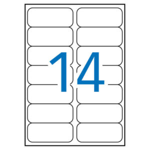 apli pack de 280 etiquetas blancas resistentes a la intemperie 99.1 x 38.1mm cantos romos adhesivo permanente