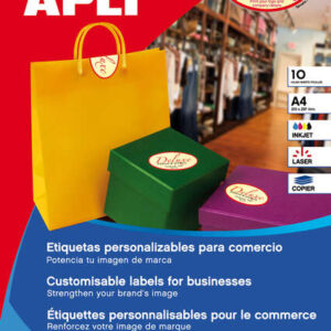 apli etiquetas crema con ribete permanentes 63.5 x 42.3mm 10 hojas