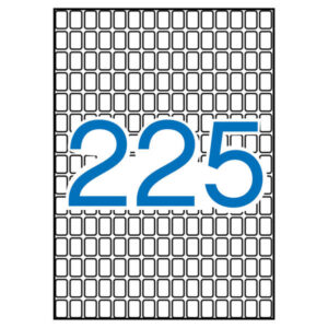apli pack de 3.375 etiquetas rectangulares 8x12mm 15 hojas a5 por 225 etiquetas adhesivo permanente color blanco