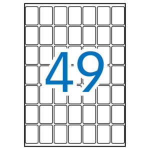 apli etiquetas a5 blancas 19.0 x 27.0mm 15 hojas