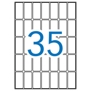 apli pack de 525 etiquetas rectangulares 18x40mm 15 hojas a5 por 35 etiquetas adhesivo permanente cantos romos color blanco