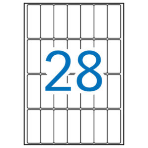 apli pack de 420 etiquetas rectangulares 20x50mm 15 hojas a5 por 28 etiquetas adhesivo permanente cantos romos color blanco