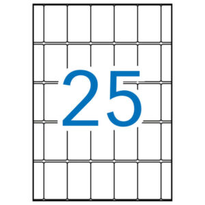 apli pack de 375 etiquetas rectangulares 25x40mm 15 hojas a5 por 25 etiquetas adhesivo permanente cantos romos color blanco