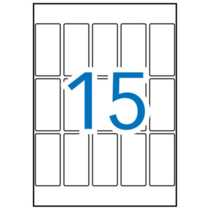 apli etiquetas a5 blancas 26.0 x 54.0mm 15 hojas
