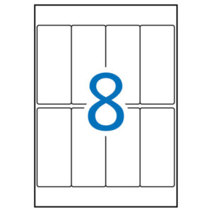 apli etiquetas a5 blancas 36.0 x 82.0mm 15 hojas