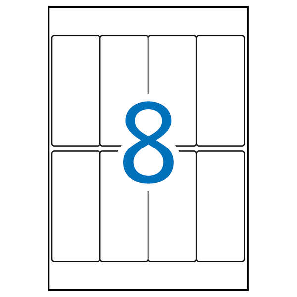 apli etiquetas a5 blancas 36.0 x 82.0mm 15 hojas