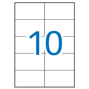 apli etiquetas a5 blancas 42.0 x 74.6mm 15 hojas