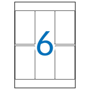apli etiquetas a5 blancas 49.0 x 82.0mm 15 hojas