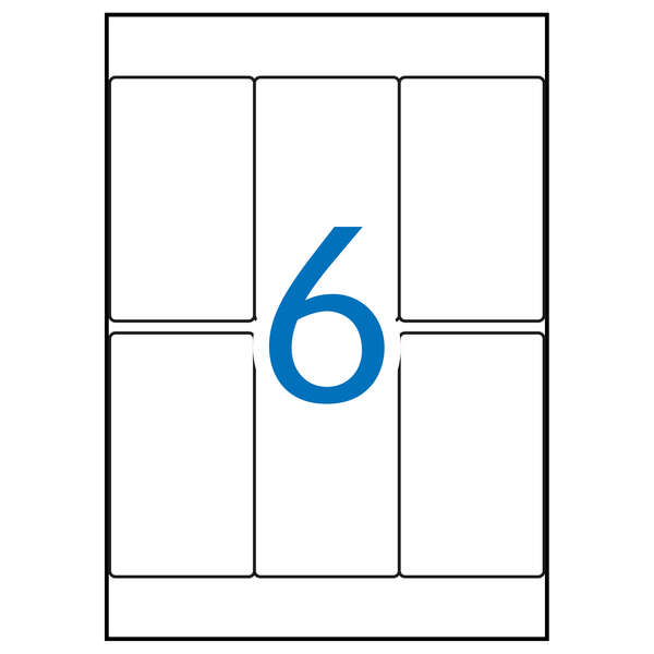 apli etiquetas a5 blancas 49.0 x 82.0mm 15 hojas