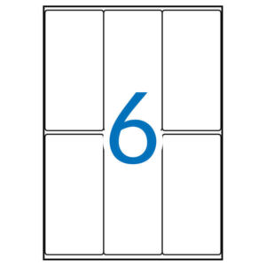 apli etiquetas a5 blancas 49.0 x 100.0mm 15 hojas