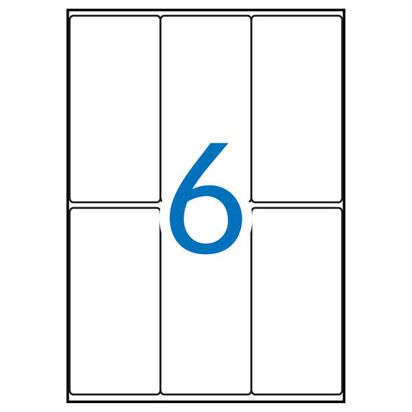 apli etiquetas a5 blancas 49.0 x 100.0mm 15 hojas