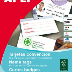 apli tarjetas convencion microperforadas 200g 10 hojas