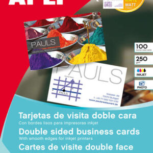 apli tarjetas de visita doble cara brillante 250g 10 hojas