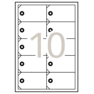 apli pack de 100 etiquetas colgantes imprimibles 98x57mm 10 hojas x 10 etiquetas cartulina microperforada de 200g/m² color blanco