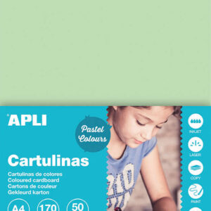 apli cartulina verde esmeralda a4 170g 50 hojas