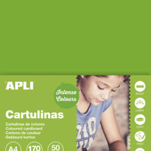apli cartulina verde hierba a4 170g 50 hojas