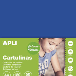 apli cartulina azul oscuro a4 170g 50 hojas