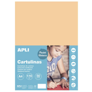 apli cartulina salmon a4 170g 50 hojas