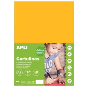 apli cartulina amarillo oro a4 170g 50 hojas
