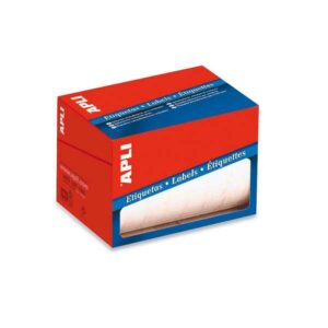 apli rollo de 2000 etiquetas permanentes 19x40mm color blanco