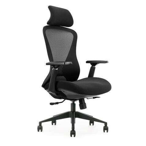 cromad gama senior se5000 silla de oficina piston de gas de grado 4 soportes lumbar y cervical ajustables respaldo de malla reposabrazos ajustables 3d y acolchados