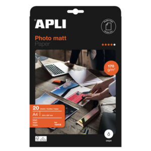 apli papel fotografico matt a4 170g 20 hojas