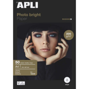 apli papel fotografico photobright a4 200g 50 hojas