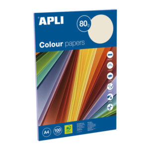 apli pack con 100 hojas de papel a4 20 hojas por color colores surtidos pastel