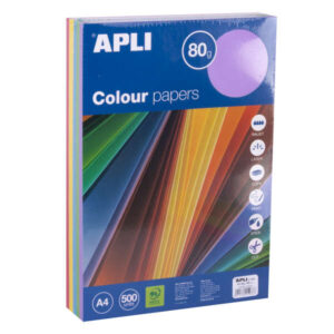 apli papel color surtido intenso a4 500 hojas