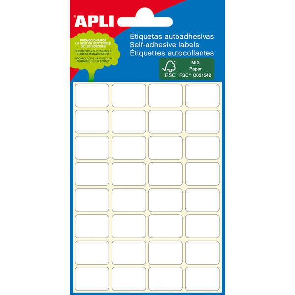 apli etiquetas minibolsa blancas Ø 19.0mm 6 hojas
