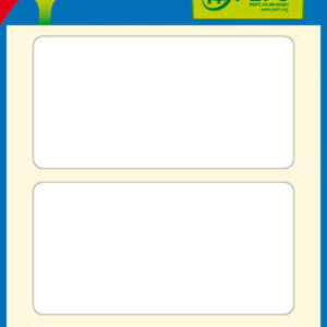 apli etiquetas minibolsa blancas 34.0 x 67.0mm 6 hojas