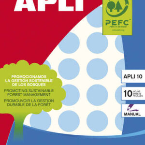 apli etiquetas 10 azules Ø 19mm 8 hojas
