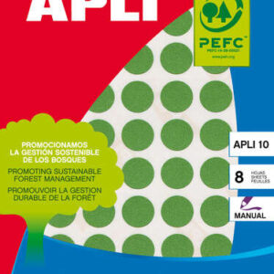 apli etiquetas minibolsa colores surtidos Ø 19.0mm 5 hojas