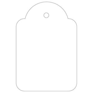 apli pack de 500 etiquetas colgantes 36x53mm agujero preperforado con hilo de poliester blanco color blanco