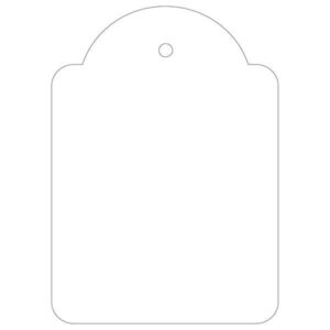 apli pack de 400 etiquetas colgantes 50x70mm con hilo de poliester blanco ajustable color blanco